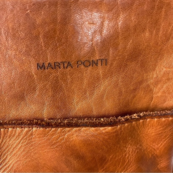 Marta Ponti genuine leather boho crossbody bag - Picture 3 of 11